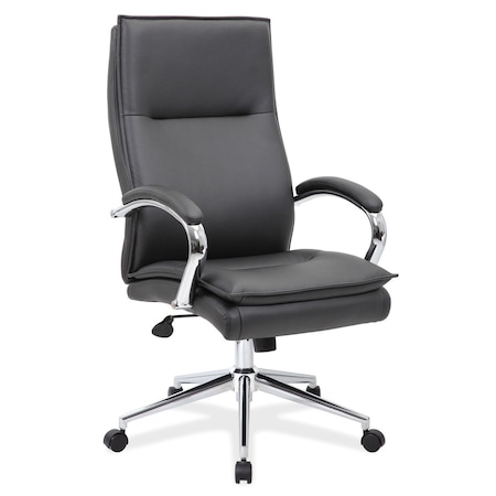 Arc Collection Executive High Back With Fixed Arms And High Crown Chrome Frame